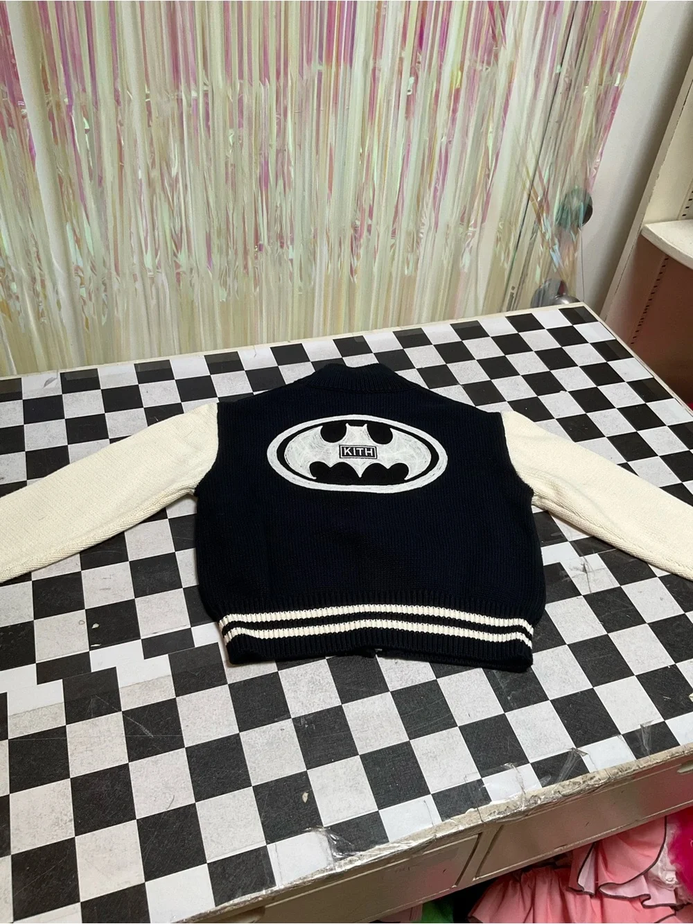 Kith Black Knit Sweater with Contrast Patch